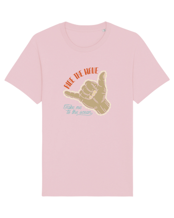 Ride the Wave take me to the ocean Cotton Pink
