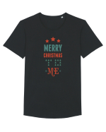 Merry Christmas to Me Tricou mânecă scurtă guler larg Bărbat Skater
