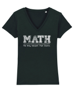 MATH Tricou mânecă scurtă guler V Damă Evoker