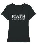 MATH Tricou mânecă scurtă guler larg fitted Damă Expresser