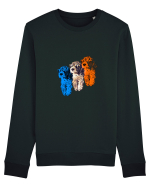 Trei căței cu figuri Bluză mânecă lungă Unisex Rise