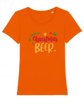 All I want for Christmas is BEER Bright Orange