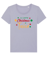All I want for Christmas is țuică Tricou mânecă scurtă guler larg fitted Damă Expresser