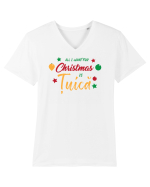 All I want for Christmas is țuică Tricou mânecă scurtă guler V Bărbat Presenter
