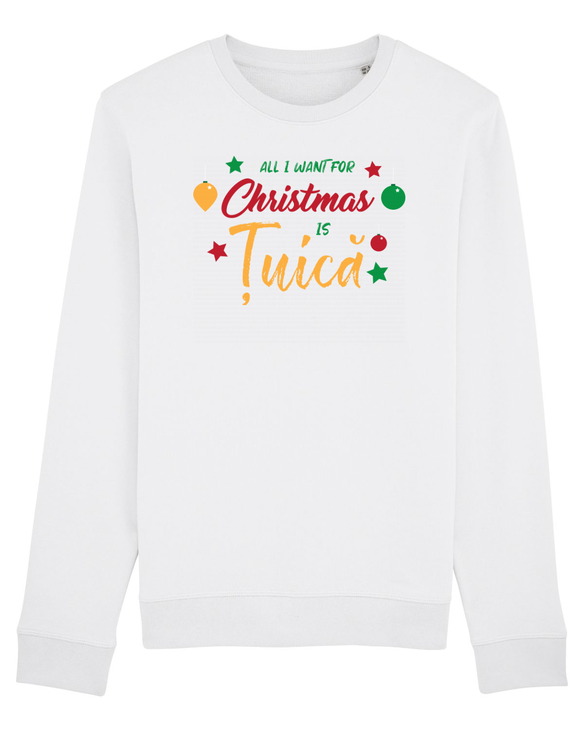 Bluză mânecă lungă Unisex Rise White