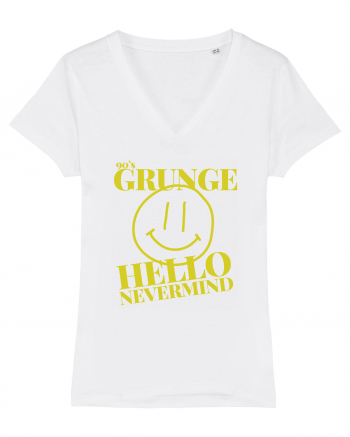 Hello Nevermind 90'S Grunge White