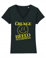 Hello Nevermind 90'S Grunge Tricou mânecă scurtă guler V Damă Evoker