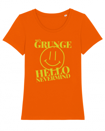 Hello Nevermind 90'S Grunge Bright Orange