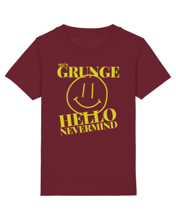 Hello Nevermind 90'S Grunge Burgundy