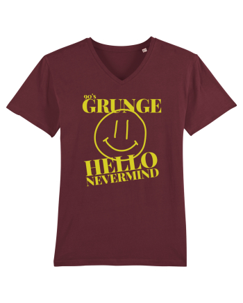 Hello Nevermind 90'S Grunge Burgundy