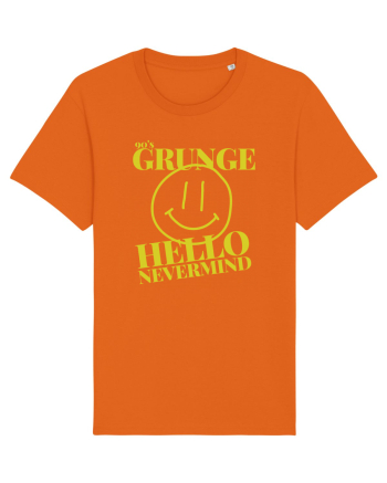 Hello Nevermind 90'S Grunge Bright Orange