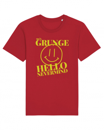 Hello Nevermind 90'S Grunge Red