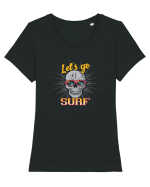 Let's go surf Tricou mânecă scurtă guler larg fitted Damă Expresser