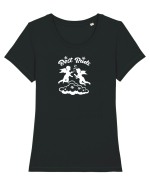 White buds Tricou mânecă scurtă guler larg fitted Damă Expresser