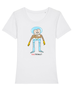 ASStronaut Tricou mânecă scurtă guler larg fitted Damă Expresser