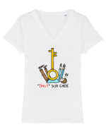 Ținut sub cheie Tricou mânecă scurtă guler V Damă Evoker
