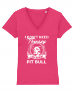 PIT BULL Tricou mânecă scurtă guler V Damă Evoker