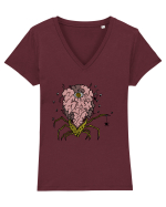SPIDER BRAIN  Tricou mânecă scurtă guler V Damă Evoker