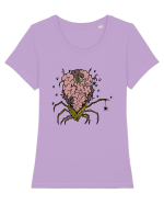 SPIDER BRAIN  Tricou mânecă scurtă guler larg fitted Damă Expresser
