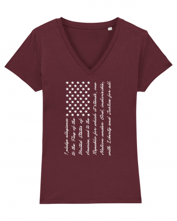 USA FLAG Burgundy