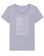 USA FLAG Tricou mânecă scurtă guler larg fitted Damă Expresser