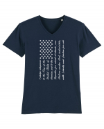 USA FLAG Tricou mânecă scurtă guler V Bărbat Presenter