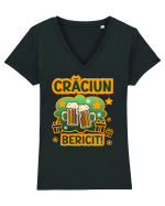 Craciun bericit! Tricou mânecă scurtă guler V Damă Evoker