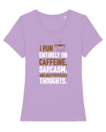 COFFEE Tricou mânecă scurtă guler larg fitted Damă Expresser
