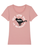 Ce știi tu ce îngroapă mâțu... Tricou mânecă scurtă guler larg fitted Damă Expresser