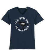 Ce știi tu ce îngroapă mâțu... Tricou mânecă scurtă guler V Bărbat Presenter