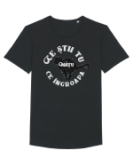 Ce știi tu ce îngroapă mâțu... Tricou mânecă scurtă guler larg Bărbat Skater