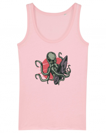 Surfing Octopus Cotton Pink