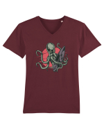 Surfing Octopus Tricou mânecă scurtă guler V Bărbat Presenter