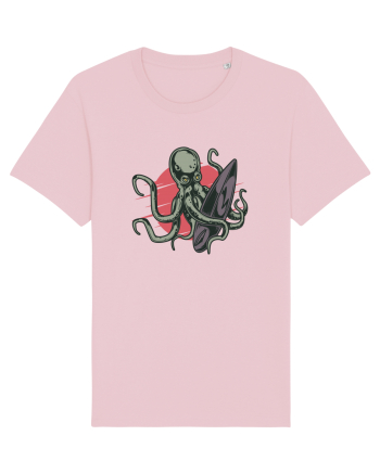 Surfing Octopus Cotton Pink