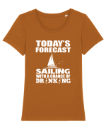 SAILING Tricou mânecă scurtă guler larg fitted Damă Expresser