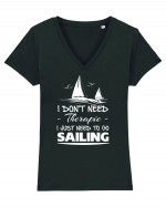 SAILING Tricou mânecă scurtă guler V Damă Evoker