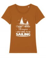 SAILING Tricou mânecă scurtă guler larg fitted Damă Expresser