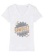 SAWDUST Tricou mânecă scurtă guler V Damă Evoker