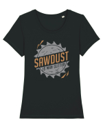 SAWDUST Tricou mânecă scurtă guler larg fitted Damă Expresser