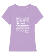 SCHOOL COUNSELOR Tricou mânecă scurtă guler larg fitted Damă Expresser