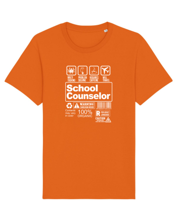 SCHOOL COUNSELOR Bright Orange