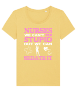 NURSE Tricou mânecă scurtă guler larg fitted Damă Expresser