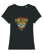 California Long Beach Surfing Paradise Tricou mânecă scurtă guler larg fitted Damă Expresser