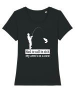 FISHING Tricou mânecă scurtă guler larg fitted Damă Expresser