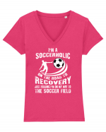 SOCCER Tricou mânecă scurtă guler V Damă Evoker