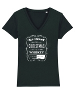 All I want for christmas is whiskey Tricou mânecă scurtă guler V Damă Evoker