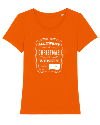 All I want for christmas is whiskey Bright Orange