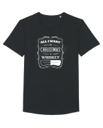 All I want for christmas is whiskey Tricou mânecă scurtă guler larg Bărbat Skater