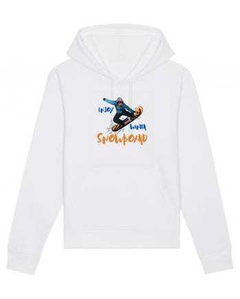 Enjoy Winter - Snowboard  White