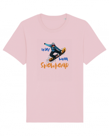 Enjoy Winter - Snowboard  Cotton Pink